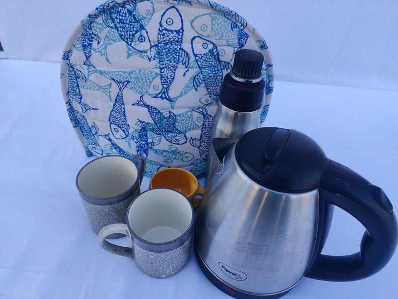 Malan Bai Mandala Tea Cozy Cover Hand Block Winter Tea Cozy Cotton Tea Kettle Warmer Pot Cover Hot Coffee Cover Handamde Kitchen Décor Brand: Malan Bai - Image 3