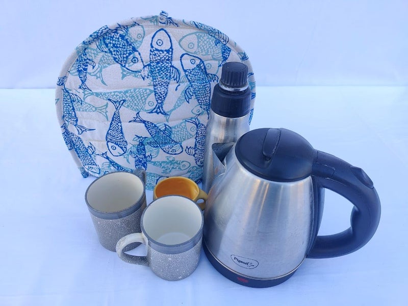 Malan Bai Mandala Tea Cozy Cover Hand Block Winter Tea Cozy Cotton Tea Kettle Warmer Pot Cover Hot Coffee Cover Handamde Kitchen Décor Brand: Malan Bai - Image 1