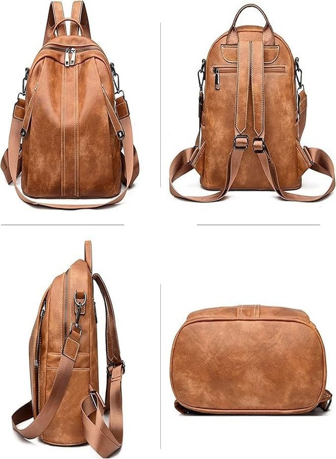 TrueArch Trending Backpack for College Office Travel Anti Theft Backpack Purse for Women and Girls with Sling (Tan) - Image 3