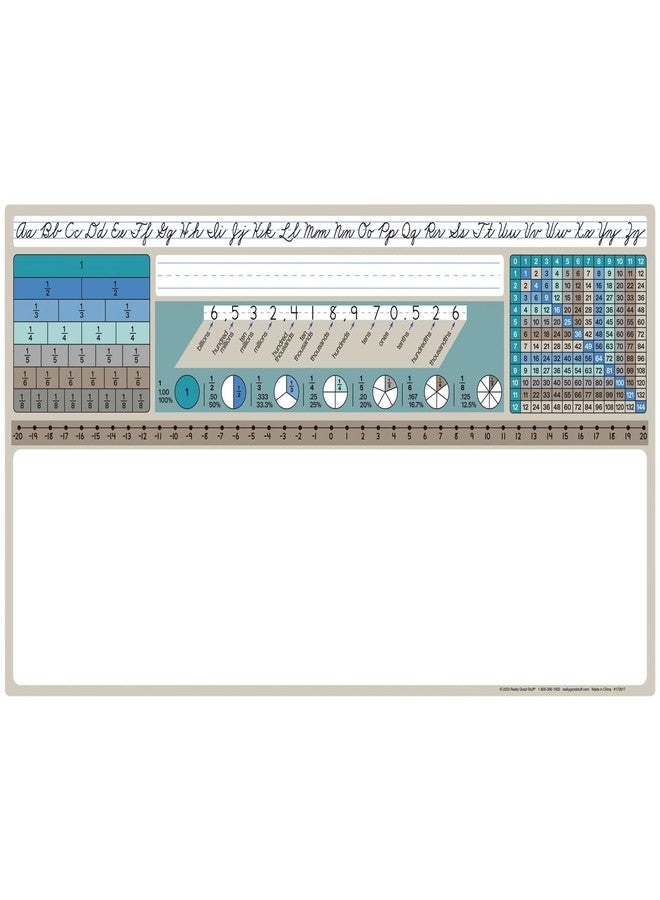 Really Good Stuff Cool and Calm Dry Erase Desktop Helper - Set of 24 - Intermediate - Image 1