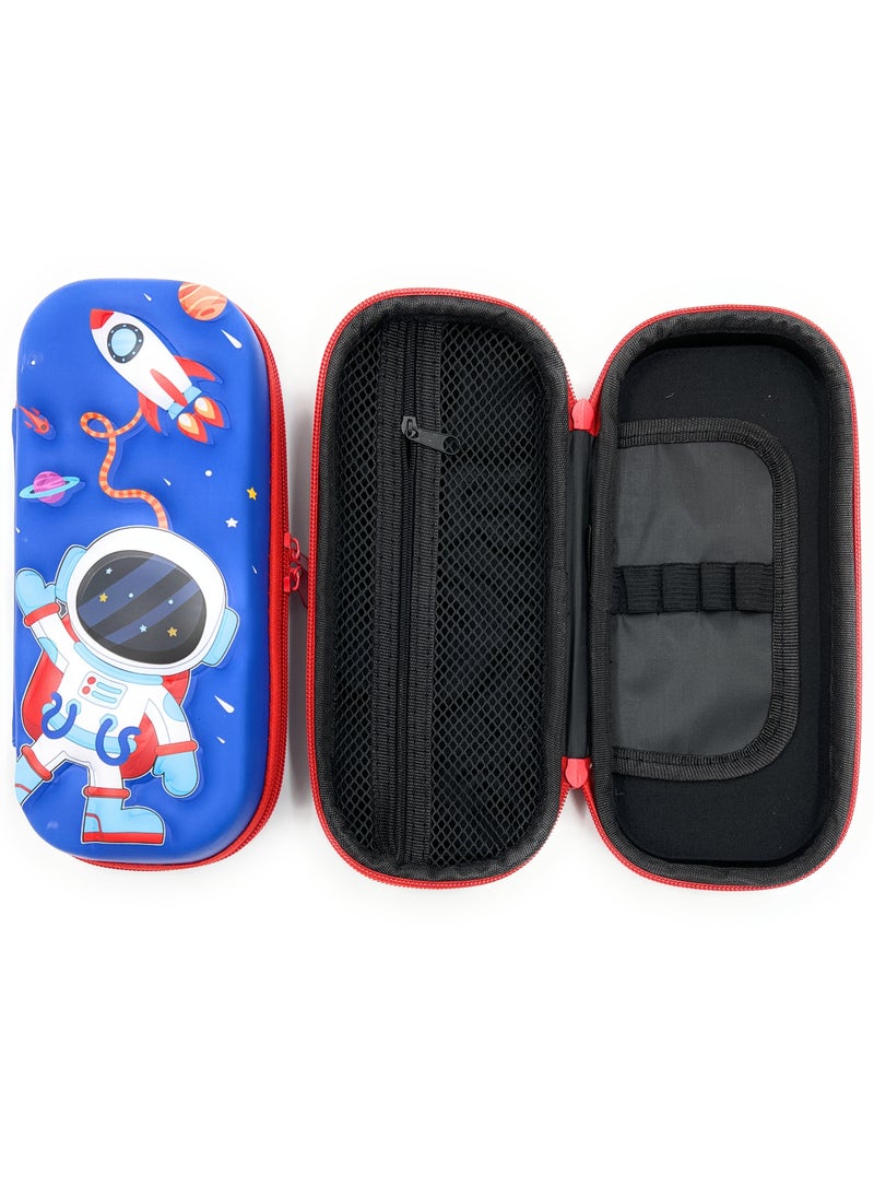 VIO Pack of 2 Kids 3D Astronaut Pencil Zipper Case Space Themed Lightweight Stationery Pen Pouch Storage Organizer Pen Pouch Organizer Party Favors Great Gift for Children Boys Girls School Supplies  - Image 3