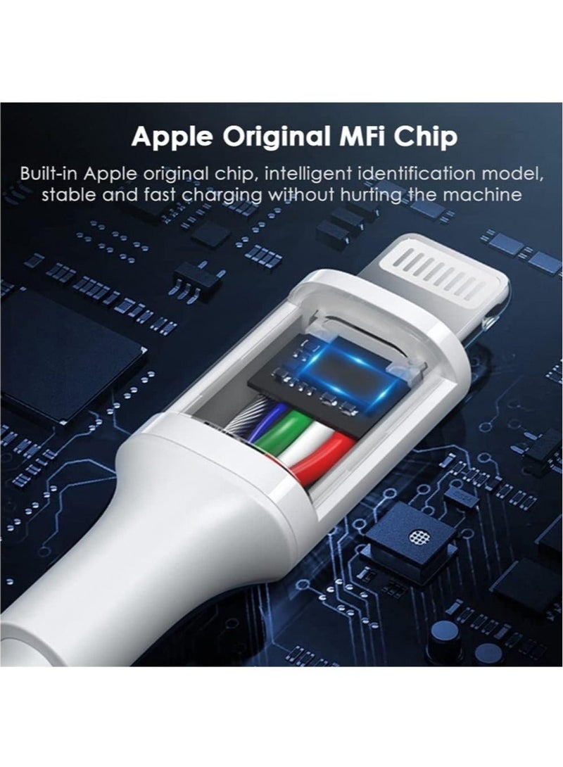 【MFi Certified】 iPhone 20W Charger Plug and 2M USB C to Lightning Cable PD Fast Charger USB C Plug Data Lead Compatible with iPhone 14/14 Plus/14 Pro/14 Pro Max/13/12/11/11 Pro/XS Max/XR/X/8/7/iPad - Image 4