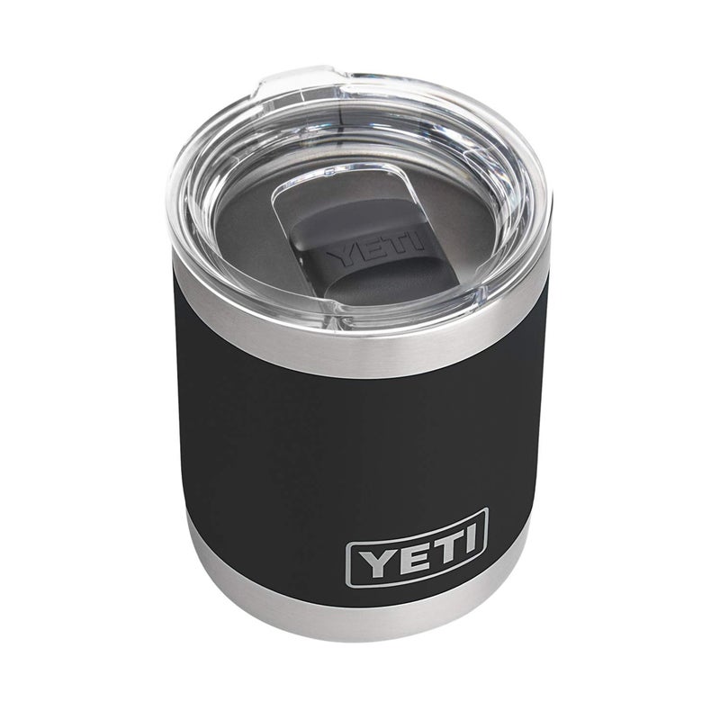 YETI Rambler 10 oz Lowball, Vacuum Insulated, Stainless Steel with MagSlider Lid, Black - Image 1