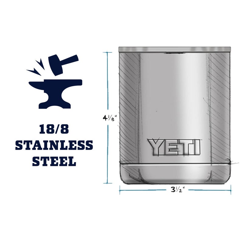YETI Rambler 10 oz Lowball, Vacuum Insulated, Stainless Steel with MagSlider Lid, Black - Image 2