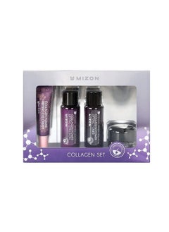 MIZON Collagen Mini Set To Improve Skin Elasticity Wrinkle Care Daily Moisturizing Formula Korean Skin Care Gift Set Travel Skincare Set (Set 1 (Toner+Emulsion+Eye Cream+Face Cream))  - Image 2