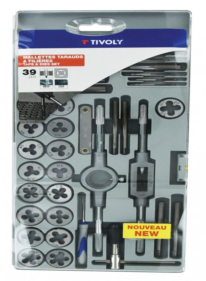 TIVOLY - 39-Piece Tapping and Threading Set - For Soft Metals and Plastics - Metric Pitch Threading - For Occasional Use - Image 1