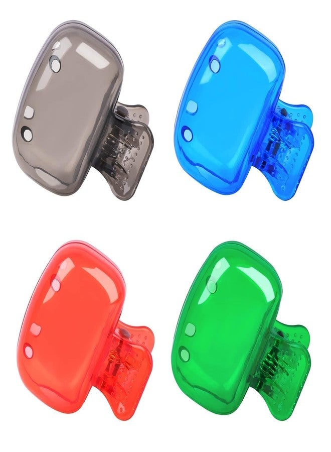 EONWISE Travel Toothbrush Head Covers Toothbrush Protector Cap Brush Pod Case Protective Portable Plastic Clip for Household Travel, Camping, Bathroom, School (Multicolor) ((Pack of 1) (pcs 4)) - Image 2