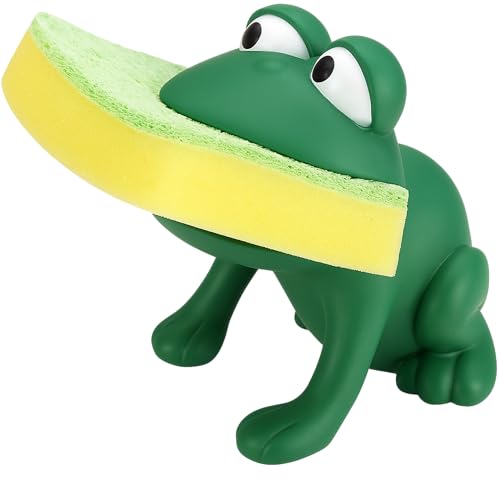 Dependable Products Frog Sponge Holder for Kitchen Sink – Cute Animal Design with Dual-Sided Sponge – Fun Novelty Gift for Counter, Sink, or Dishwashing – Dependable Industries Inc. Essentials - Image 1