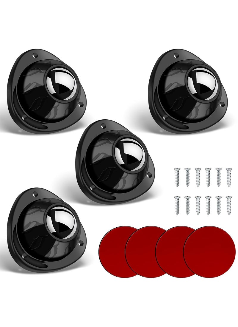TCCO ENTERPRISE TCCO ENTERPRISE Self Adhesive Caster Wheels 1 Inch For Furniture Bucket Loading Capacity 200Kg Low Profile Swivel Paste Universal Wheels For Small Appliance Storage Bins 4 Pack Black 
