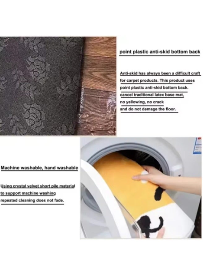 Aikenn Kitchen carpet kitchen carpet washable bathroom long carpet water and oil absorbent household non-slip floor mat bathroom door bathroom dustproof mat suitable for kitchen and bathroom holiday gift decoration  - Image 5