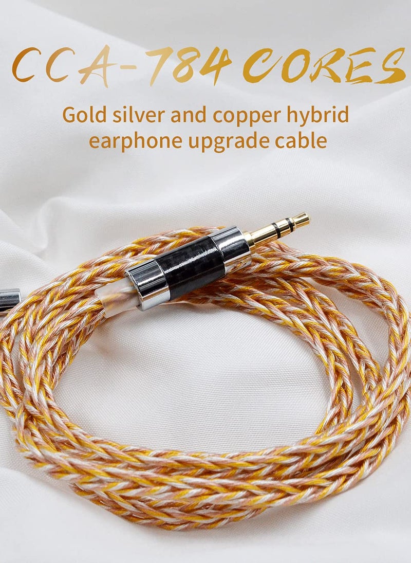 CCA KZ Gold Silver Plated IEM Cable, Upgrade Headphone Wire for KZ ZS10 PRO/ZSN Pro X/ZSN PRO/ZSX/ZSN/AS12/AS16/ZAX/DQ6 C12/CA16/CA4/NRA - Image 2