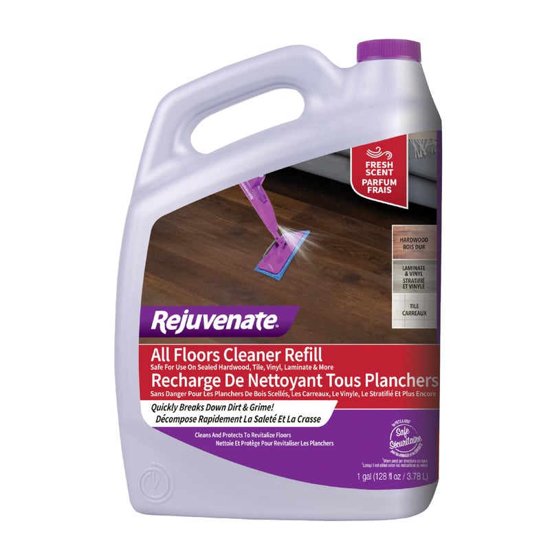 Rejuvenate All Floors Cleaner Refill, Breaks Down Dirt and Grime, Cleans and Protects Floors Throughout Your Home, Including Sealed Hardwood, Tile, Vinyl, Laminate and More, 1 Gallon - Image 1