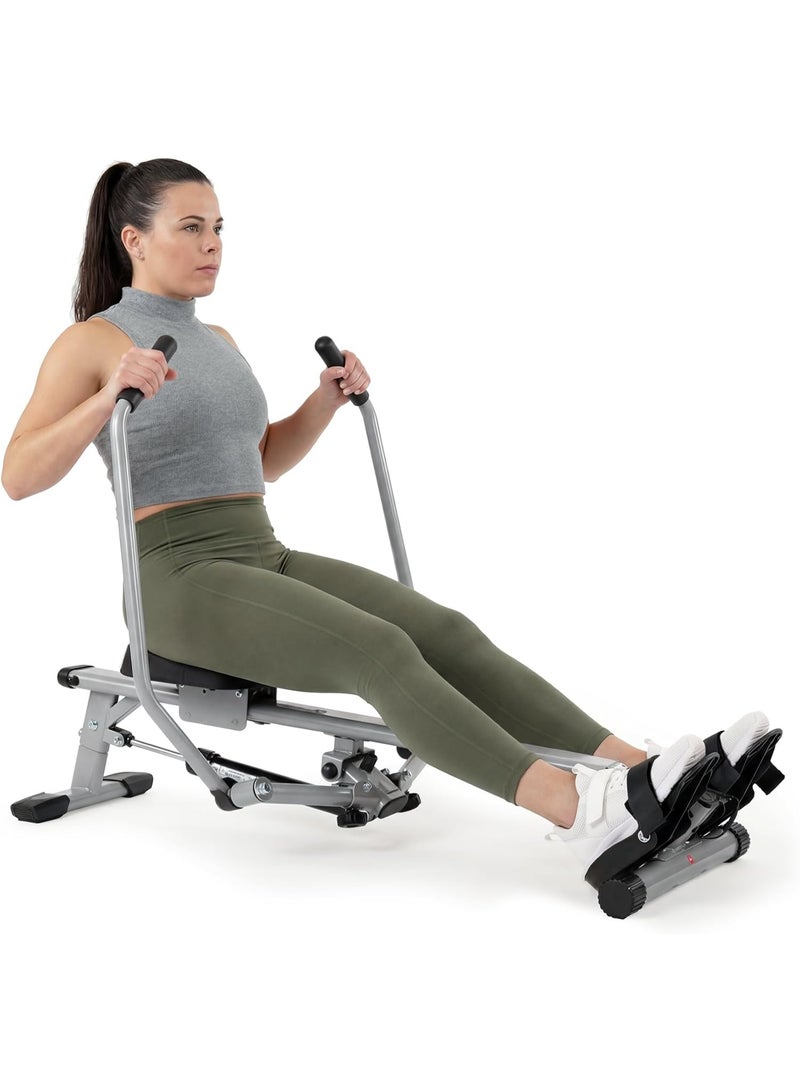 Sunny Compact Hydraulic Rowing Machine, Low Impact Rower with 12 Adjustable Resistance Level, Cardio Exercise Equipment for Home - Image 1