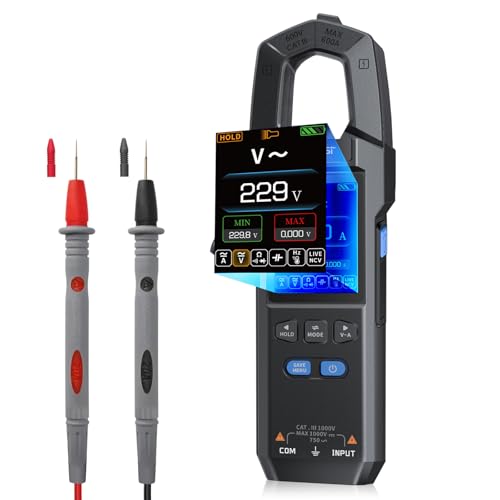 WESTOBiG FNRSI DMC-100 Digital Clamp Meter Multimeter 10000 Counts for AC/DC Current/Voltage/Diode/Resistance/Capacitor/Continuity/Temperature/Frequency/Zero Live Wire/NCV Test with Flashlight Blacklight - Image 1