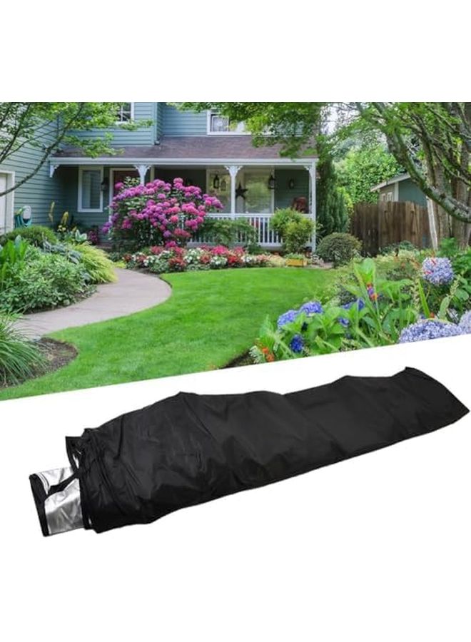 Waterproof Cover For 3 Person Metal Porch Swing Chair With Sun Shade Canopy Replacement Black - Image 5