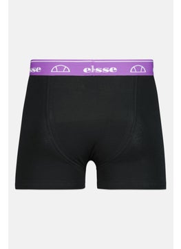 Ellesse Men 3 Pieces Brand Logo Trunks, Black  - Image 3