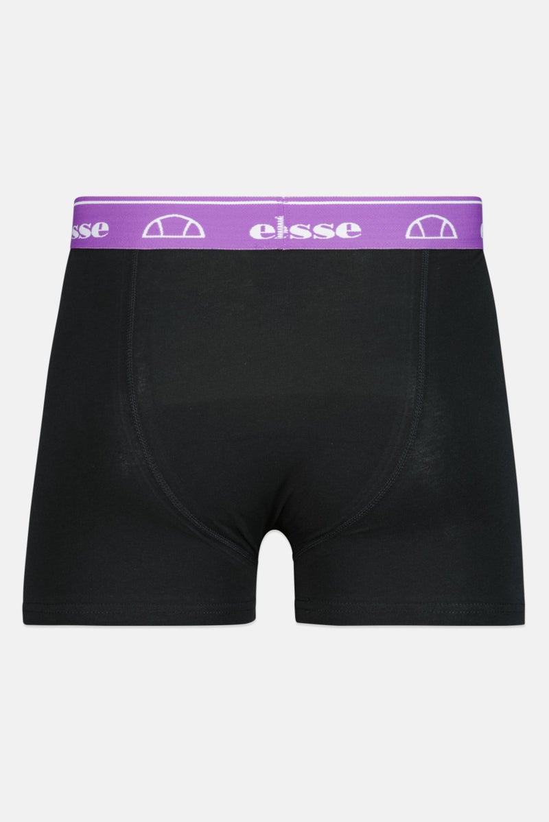 Ellesse Men 3 Pieces Brand Logo Trunks, Black  - Image 3