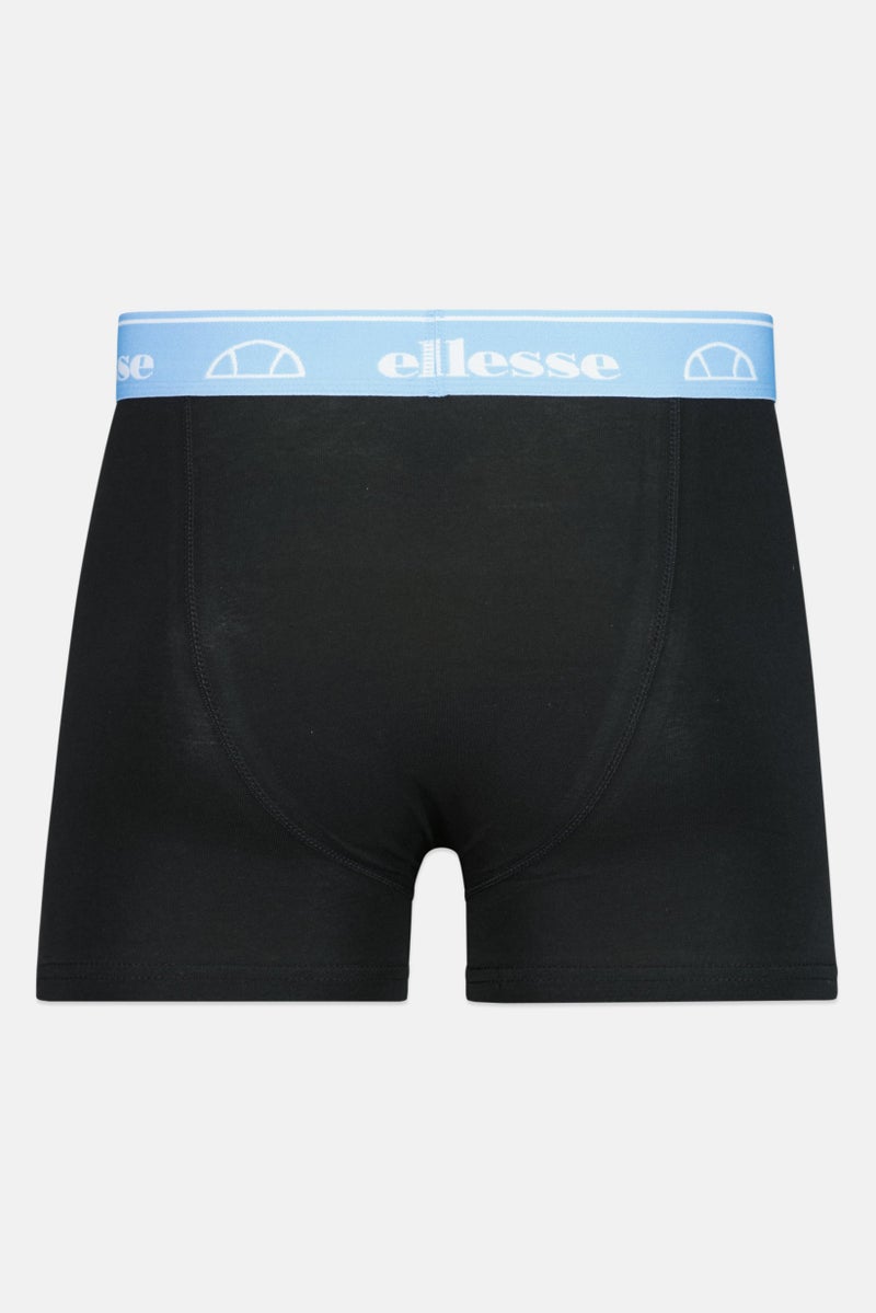 Ellesse Men 3 Pieces Brand Logo Trunks, Black  - Image 4