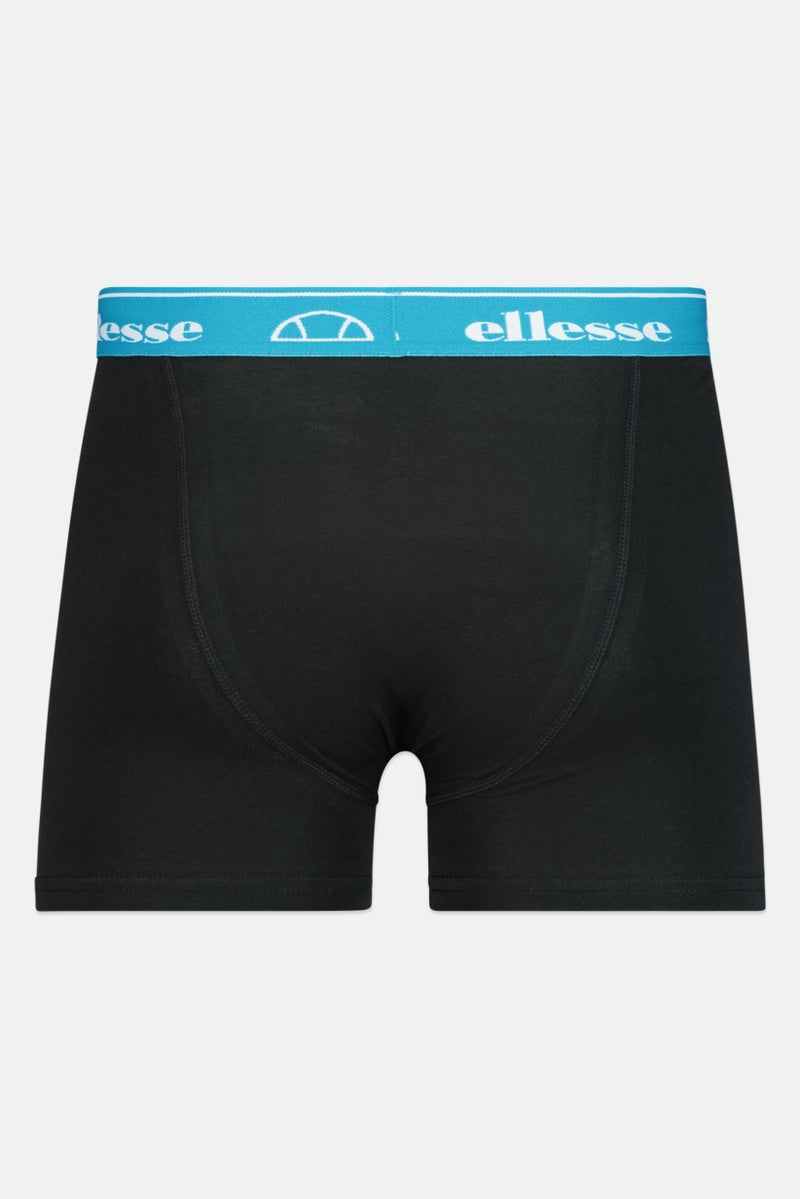 Ellesse Men 3 Pieces Brand Logo Trunks, Black  - Image 2