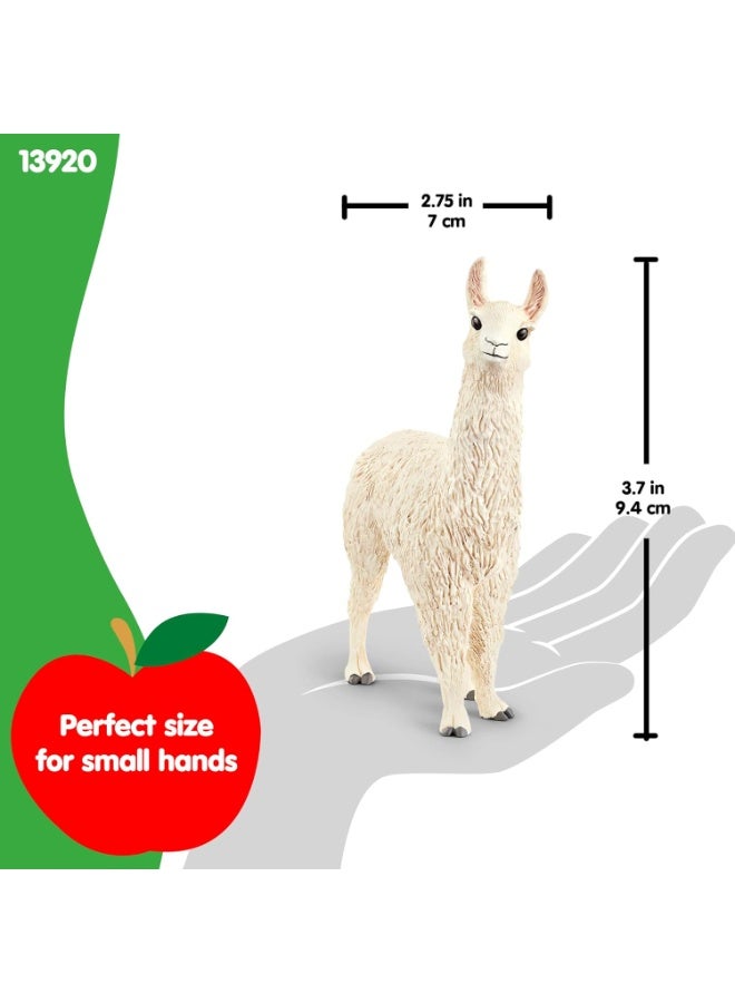 Schleich عالم المزرعة من شلايش، تمثال حيواني، ألعاب مزرعة للأولاد والبنات من 3 إلى 8 سنوات، لاما - Image 2