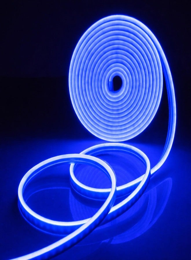 KAVYARA 5 Meter Flexible LED Neon Strip Light with Adapter | Waterproof Blue Rope Light for Home Décor, DIY, Indoor Outdoor Use | Energy Efficient Neon Flex Strip (Blue - 5M) - Image 1