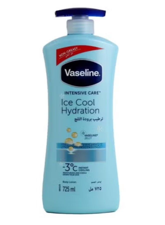 Vaseline Body Lotion Ice Cool Hydration 725ml PLUS Vaseline Intensive Care Cocoa Radiant Body Gel Oil 120Ml - Image 3