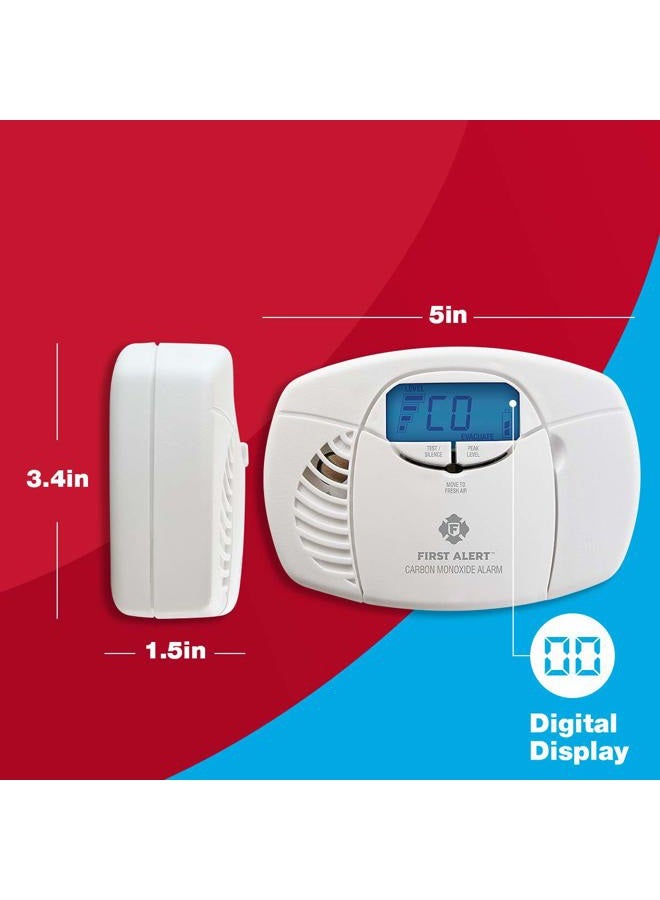 FIRST ALERT CO410 Digital Carbon Monoxide Detector 3-Pack | Battery Operated Carbon Monoxide Alarm with Digital Display and Peak Memory | Electrochemical Sensor - Image 3