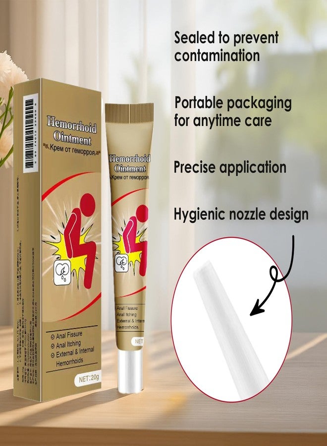 Rulinal Hemorrhoids Cream, Herbal Hemorrhoid Ointment, Natural Itching & Burning Relief Hemorrhoidal Cream, External Discomfort Support for Men Women 20g - Image 4