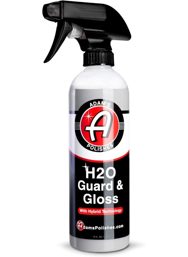 Adam's Polishes H2O Guard & Gloss - Revolutionary Hybrid Top Coat Technology Combines Silica Sealant, Polish Wax, And Quick Detailer Technology - Seals, Shines, And Protects All Exterior Surfaces - Image 1
