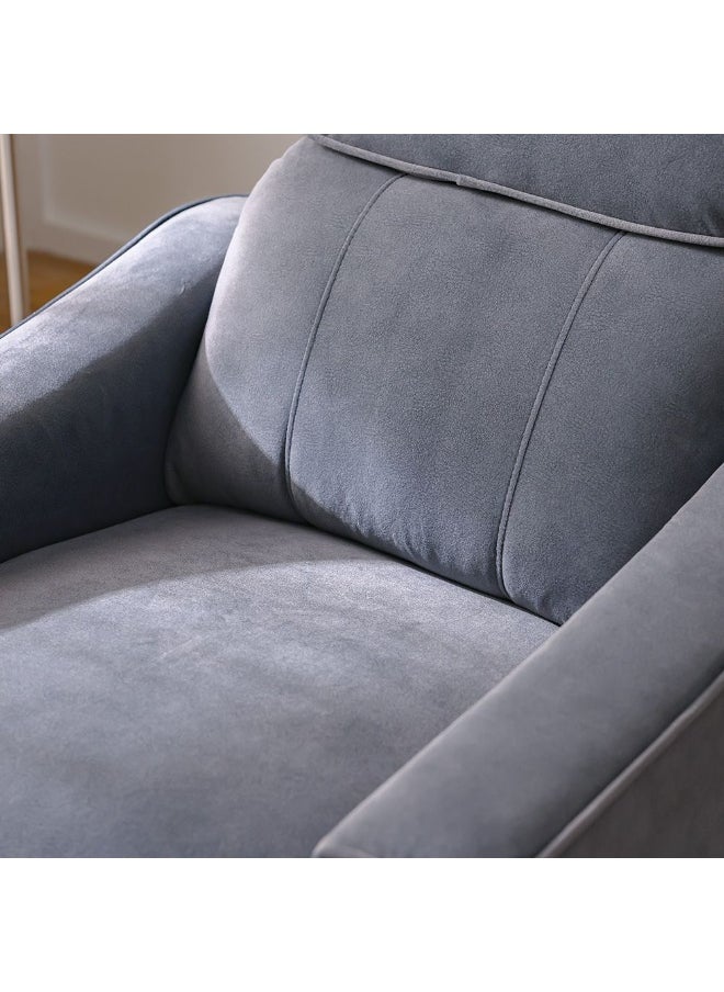 DANUBE HOME V2 Warwik 1 Seater Fabric Recliner Chair – Comfortable Reclining Armchair for Living Room, Home Theater, Lounge – Modern Relaxing Single Sofa Seat - Charcoal  - Image 5