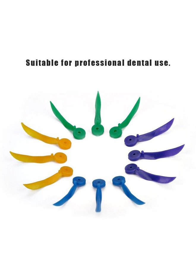 Jadeshay - Jadeshay Dental Wedges, 400pcs 4 Box 4 Color Disposable Plastic Wave Shape Dental Fixing Wedge with Hole for Professional Dental - Image 1