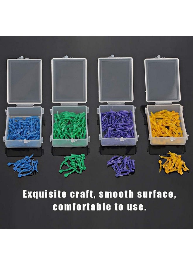 Jadeshay - Jadeshay Dental Wedges, 400pcs 4 Box 4 Color Disposable Plastic Wave Shape Dental Fixing Wedge with Hole for Professional Dental - Image 1