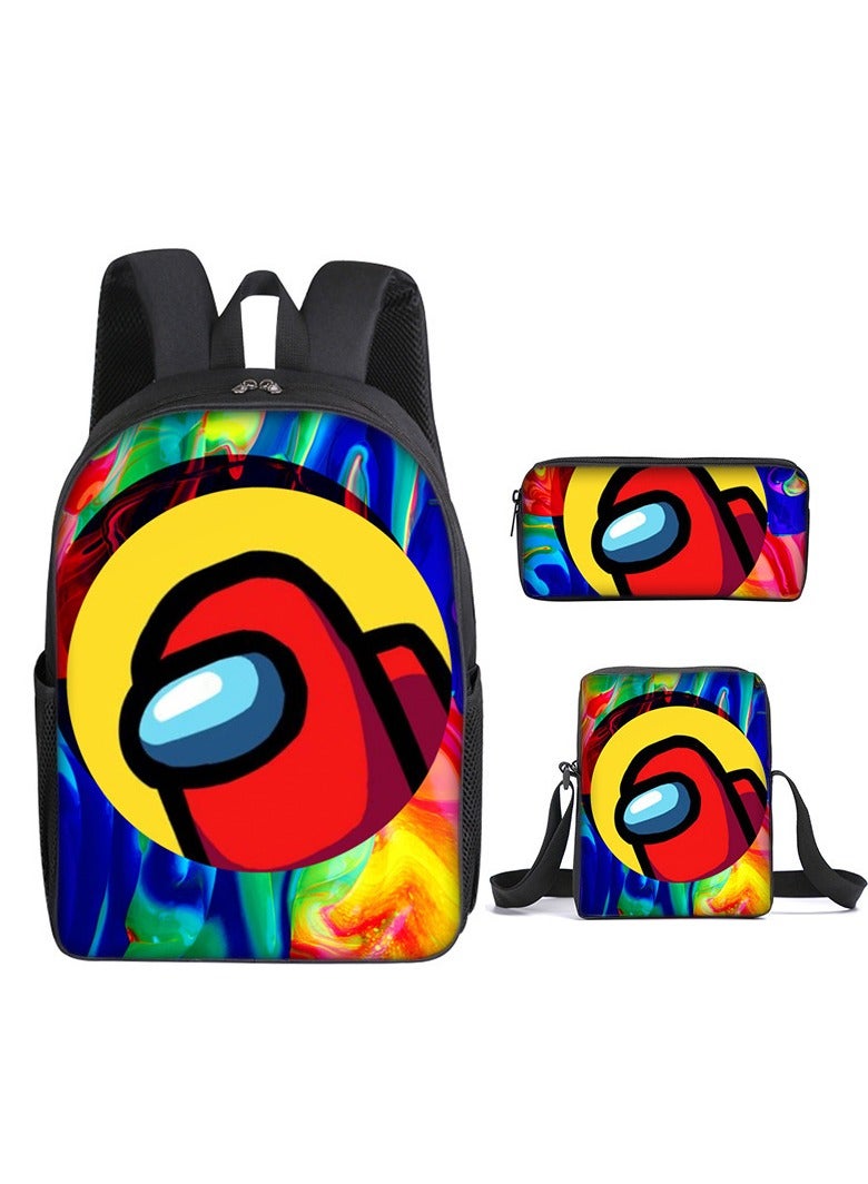Among Us Backpack For Primary And Secondary School Students Three-Piece Set 29*16*42cm