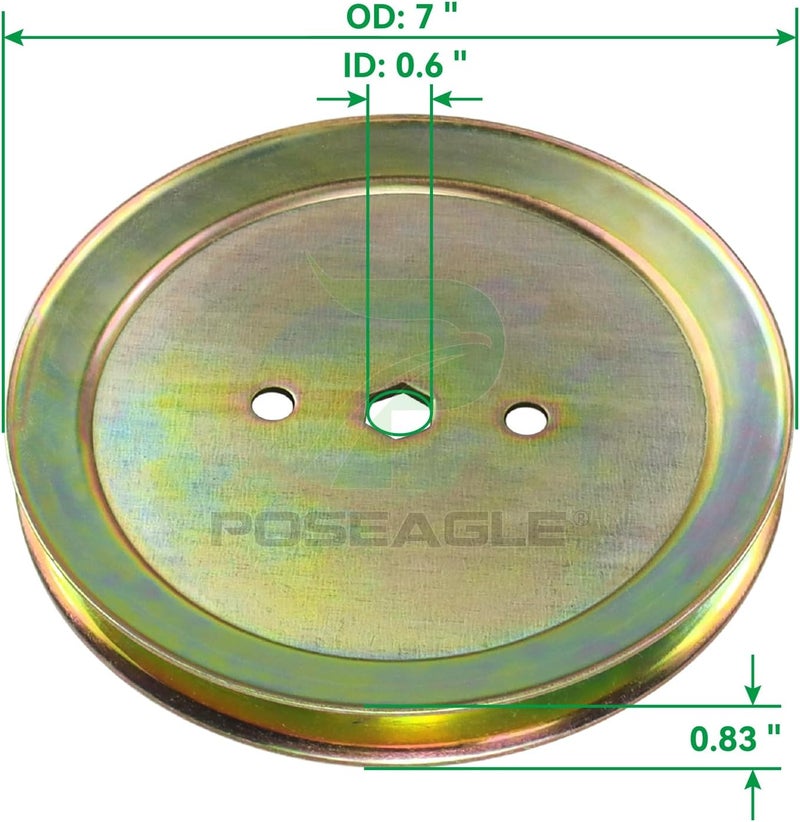 POSEAGLE 2 Pack GX20367 Spindle Pulley Replaces John Deere UC23728 for D100 D105 D110 D120 D125 D130 E100 E110 E120 L100 L105 L107 L108 L110 L111 L118 La100 La105 La110 La115 La120 La125 Lawn Tractors - Image 3