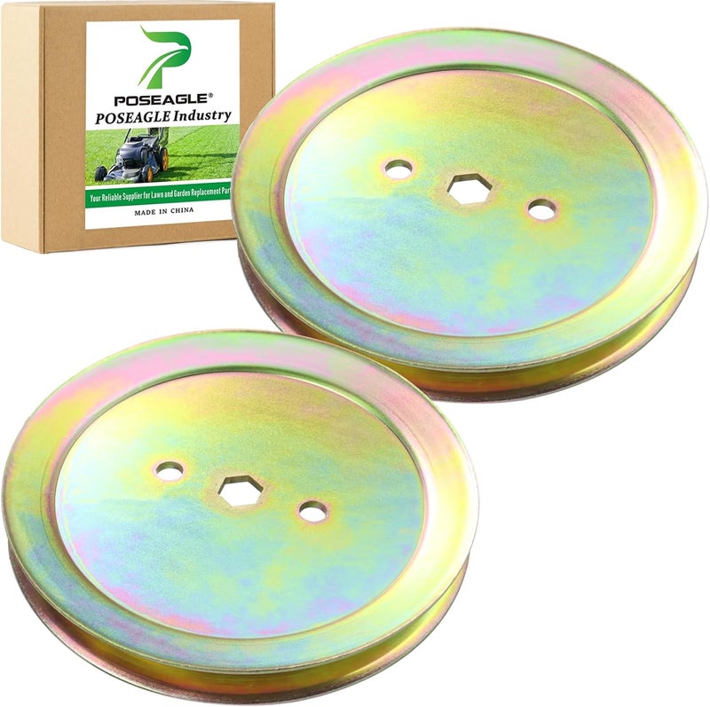 POSEAGLE 2 Pack GX20367 Spindle Pulley Replaces John Deere UC23728 for D100 D105 D110 D120 D125 D130 E100 E110 E120 L100 L105 L107 L108 L110 L111 L118 La100 La105 La110 La115 La120 La125 Lawn Tractors - Image 1