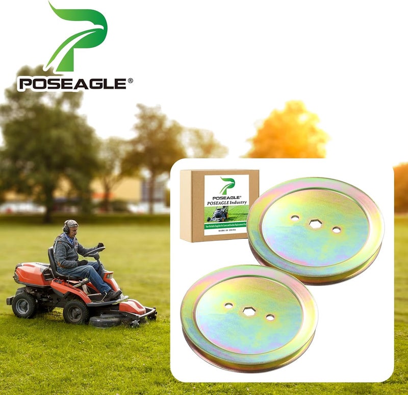 POSEAGLE 2 Pack GX20367 Spindle Pulley Replaces John Deere UC23728 for D100 D105 D110 D120 D125 D130 E100 E110 E120 L100 L105 L107 L108 L110 L111 L118 La100 La105 La110 La115 La120 La125 Lawn Tractors - Image 2