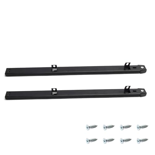 MroMax 14Inch Cold Rolled Steel Drawer Slides 2 Fold Ball Bearing Slide Track Rail 2 Sections Steel Heavy Runners Ball 27mm Wide 55lb Capacity Black 1 Pair - Image 1