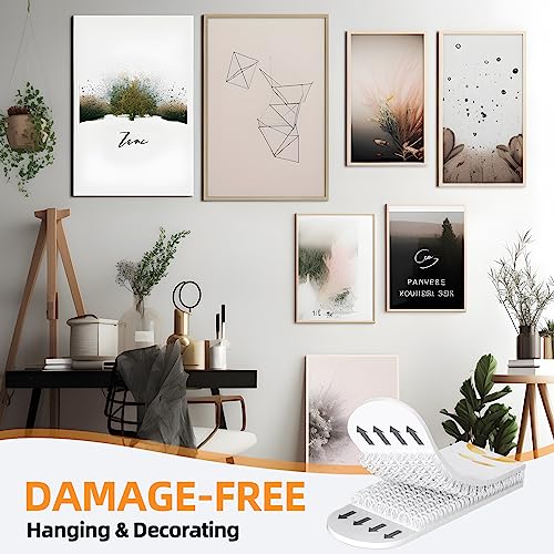 Summerbrite Picture Hanging Strips,Picture Hanger Kit, Removable Damage Free,Picture Hanging Hooks,Black Medium(40Pack) - Image 5