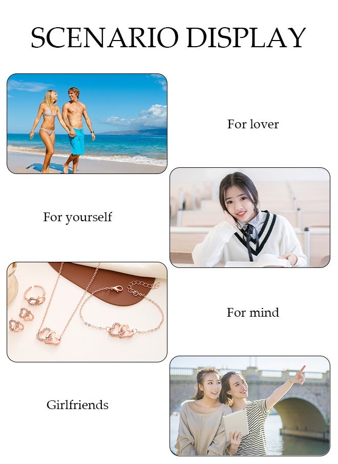 DUNISO Gold Steel Watch Bracelet Set, Square Quartz Watch Rhinestone Bracelet With Box, Two Bracelets And a Watch, High-End Women's Watch Gift Set With Diamond Decoration  - Image 2