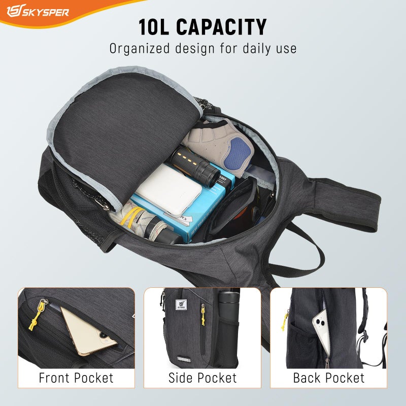 SKYSPER 10L Hiking Backpack Small Foldable Daypack Packable Lightweight Hiking Daypack Travel Day Pack for Women Men - Image 3