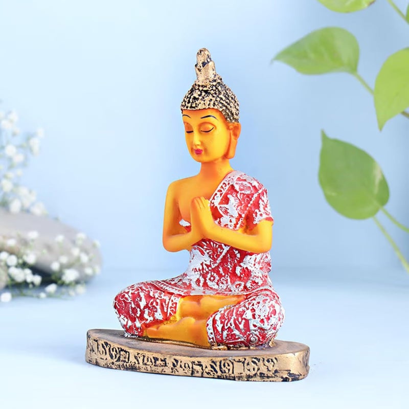 Floweraura Tradational Lord Buddha Idol Showpiece for Diwali Gift, Living Room, Table Decor, Office Decor, Home Decor, Gift for Religious Events & Occasions - Image 2