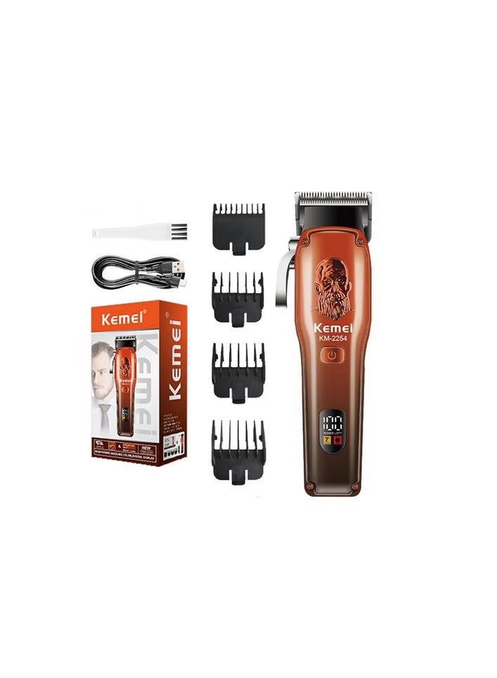 ماكينة الحلاقه الإحترافيه Kemei KM-2254 بذراع تحكم فى الشفرات بشاشة ليد ملونه و سرعتين تيربو - Image 1