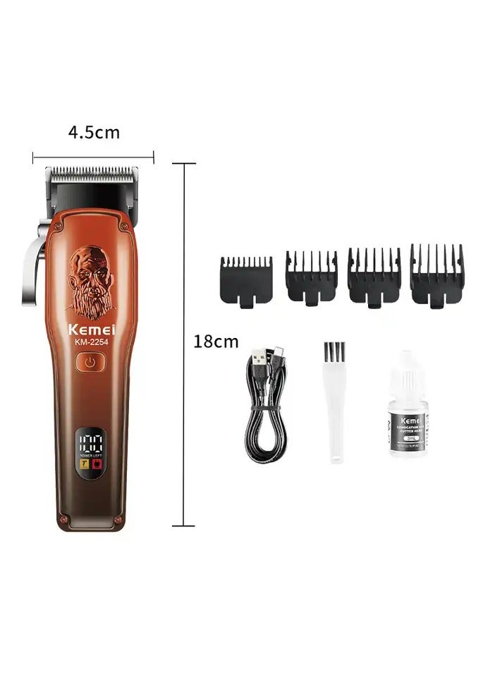 ماكينة الحلاقه الإحترافيه Kemei KM-2254 بذراع تحكم فى الشفرات بشاشة ليد ملونه و سرعتين تيربو - Image 2