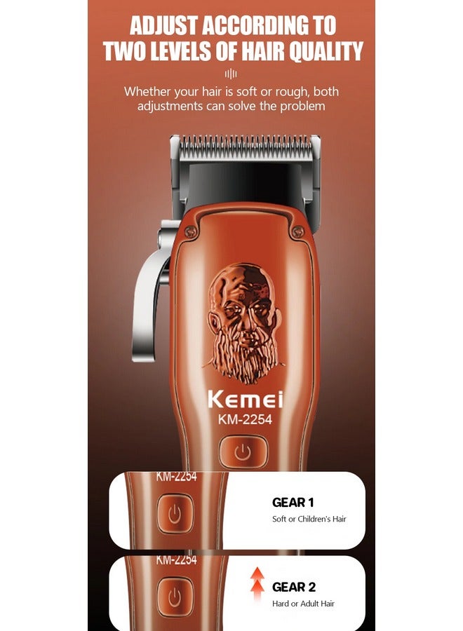 ماكينة الحلاقه الإحترافيه Kemei KM-2254 بذراع تحكم فى الشفرات بشاشة ليد ملونه و سرعتين تيربو - Image 4