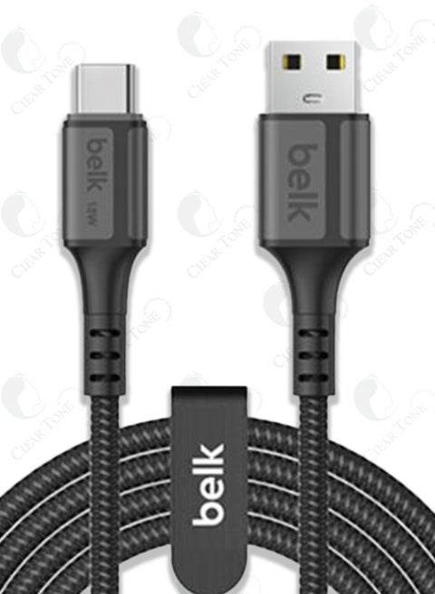 Ultra Durable 120cm Nylon Braided USB To Type C Cable | 18W Fast Charging & 480Mbps High Speed Data Transfer | Tangle Free | Compatible with Multiple Devices