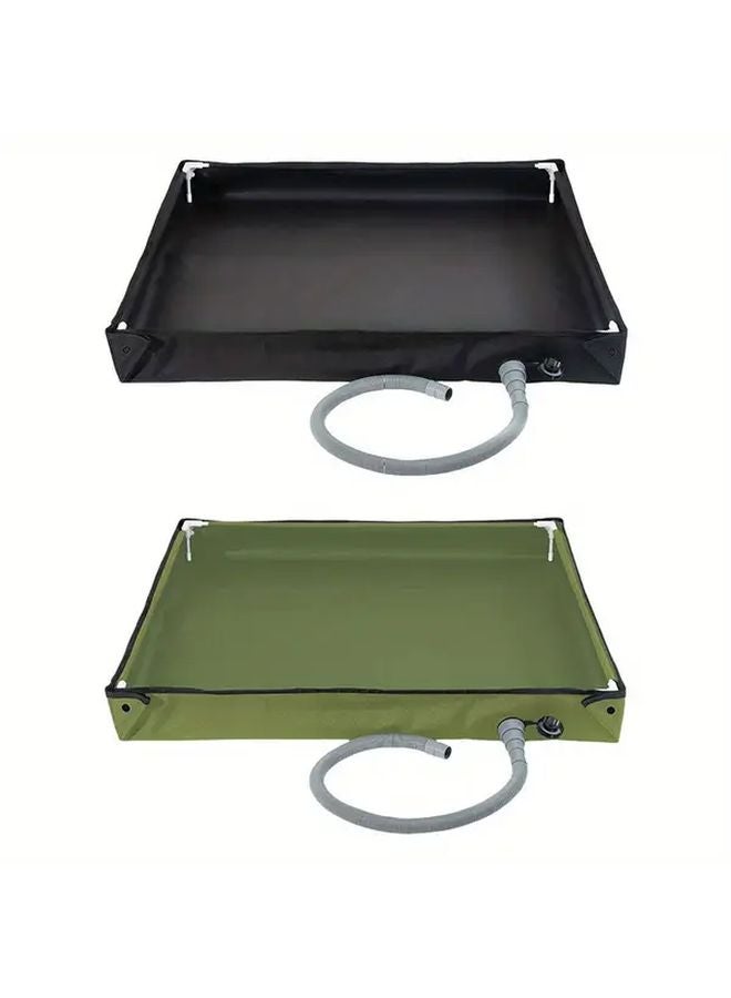 دش الاستحمام المحمول القابل للطي باللون الأسود - قماش أكسفورد متين - سهل الإعداد - للاستخدام الداخلي والخارجي - Image 5