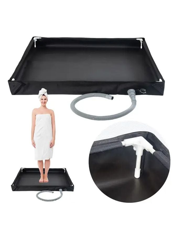 دش الاستحمام المحمول القابل للطي باللون الأسود - قماش أكسفورد متين - سهل الإعداد - للاستخدام الداخلي والخارجي - Image 2