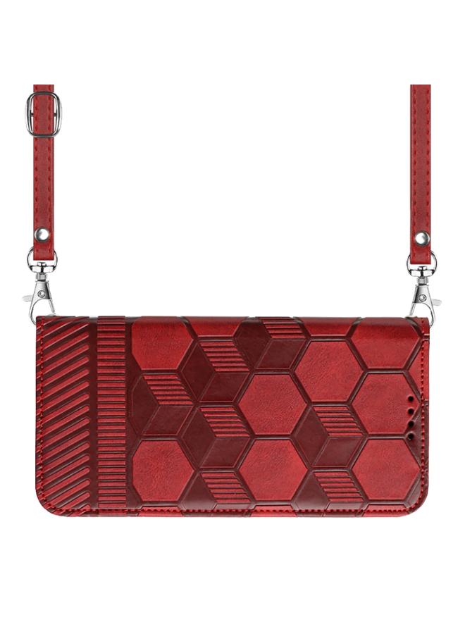 Zaboon Case For iPhone 13 Crossbody Football Texture Magnetic PU Phone Case - Image 4