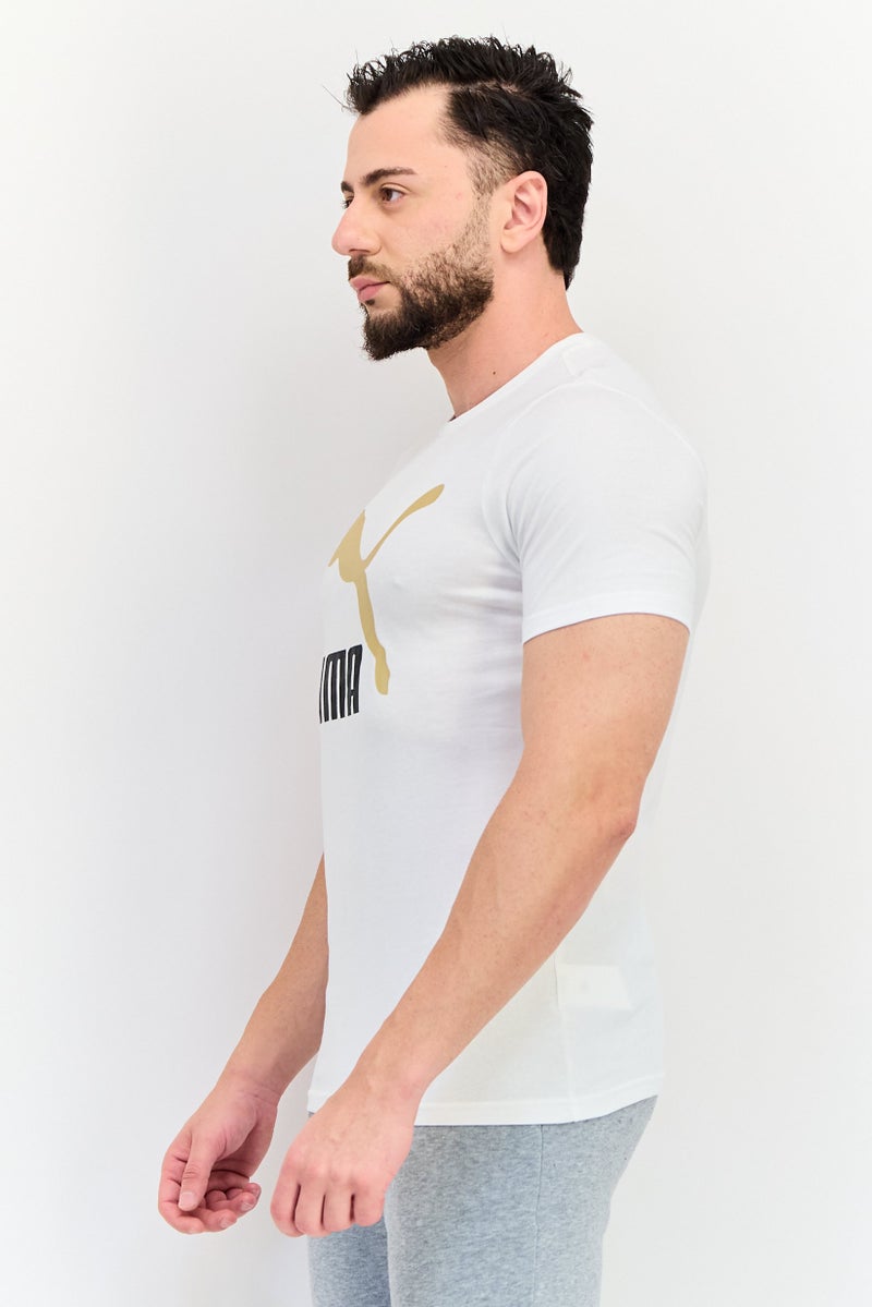 PUMA تي شيرت رياضي للرجال بأكمام قصيرة مناسب في الهواء الطلق، أبيض - Image 2