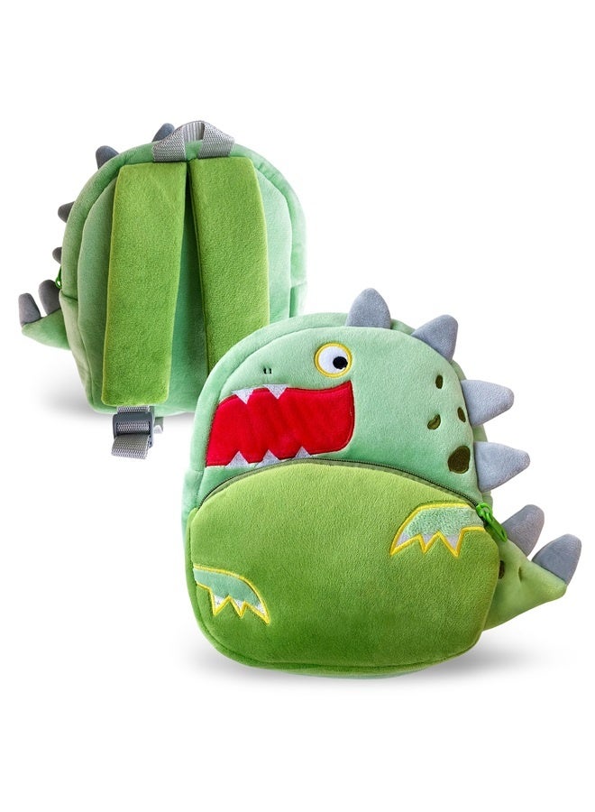 Toddler Animal Cartoon Small Mini Backpack with Adjustable Straps - Travel Carrier for Toys, Essentials - Unique Birthday Gift (Dinosaur)  - Image 2